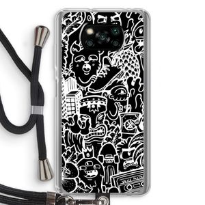 Vexx Black Mixtape: Xiaomi Poco X3 NFC Transparant Hoesje met koord