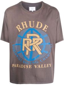 RHUDE t-shirt Paradise Valley en coton - Gris