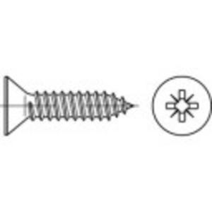 TOOLCRAFT 147774 Verzonken plaatschroeven 6.3 mm 38 mm Kruiskop Pozidriv Staal Galvanisch verzinkt 250 stuk(s)