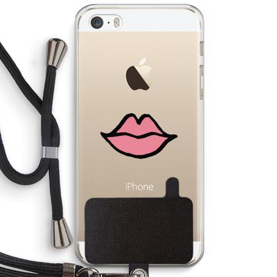 Kusje: iPhone 5 / 5S / SE Transparant Hoesje met koord