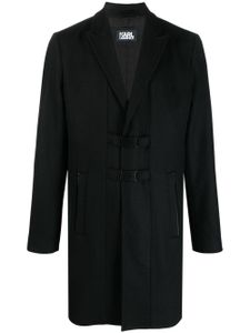 Karl Lagerfeld manteau à revers pointus - Noir