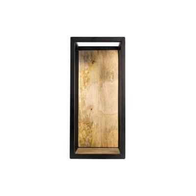Leen Bakker - HSM Collection Wandbox Levels - Naturel/ - 25x18x55 Cm - IJzer - Zwart