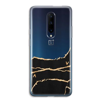 Gouden marmer: OnePlus 7 Pro Transparant Hoesje