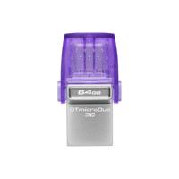 USB stick Kingston microDuo 3C Zwart Paars 64 GB