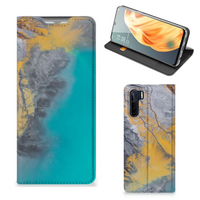 OPPO Reno3 | A91 Standcase Marble Blue Gold