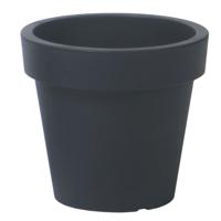 Prosperplast Bloempot Basic - kunststof - antraciet - D14 x H12 cm - buiten/tuin