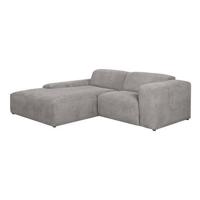 by fonQ Wonder 3-zitshoekbank met Chaise Longue Links - Rib