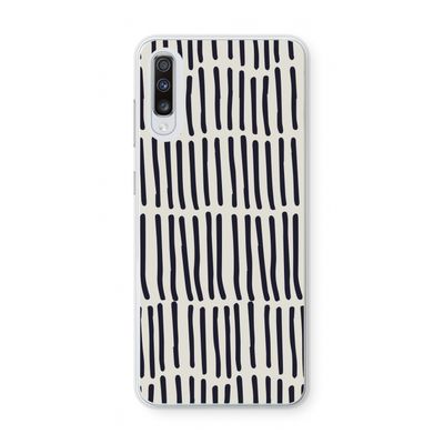 Moroccan stripes: Samsung Galaxy A70 Transparant Hoesje