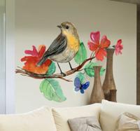 Decoratieve Muursticker Hand Geschilderde Vogel