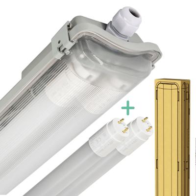 LED's Light LED TL dubbel armatuur 150 cm - warm wit licht 4000K - Compleet met 2 LED TL buizen 150 cm - 4600lm