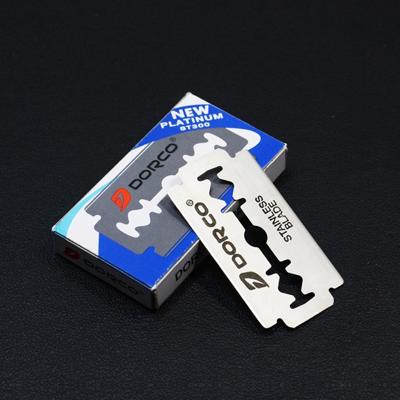 10 dozen praktische ouderwetse Stainless Steel dubbelzijdige Blade scheren wenkbrauw Chimer Blade(Silver)
