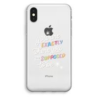 Right Place: iPhone XS Transparant Hoesje