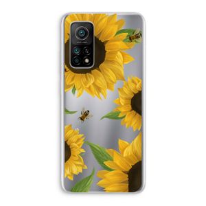 Sunflower and bees: Xiaomi Mi 10T 5G Transparant Hoesje