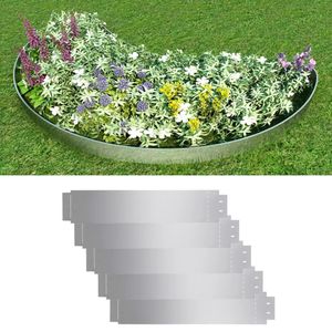 VidaXL Grasboorden 100x19 cm gegalvaniseerd staal 5 st
