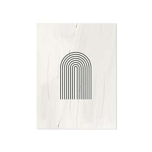 Schilderij op Paneel Abstract Arches White PVC 40x60 Tesa Powerstrips