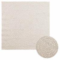 VidaXL Vloerkleed zizur room binnen en buiten 120x120 cm jute look