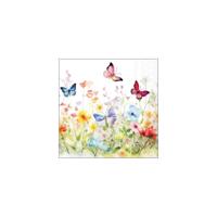 Servetten 33cm butterflies in field