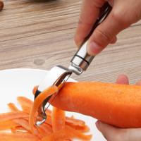 2 stks RVS dunschiller fruit mes Planer multifunctionele keuken Scraper aardappel schil mes (Bow Planer)