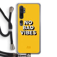 No Bad Vibes: Xiaomi Mi Note 10 Transparant Hoesje met koord