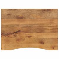 Bureaublad met ronding 100x80x2,5 cm massief ruw mangohout