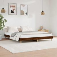 Bedframe zonder matras bewerkt hout bruin eikenkleur 120x200 cm