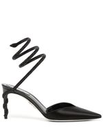 René Caovilla Margot 80mm crystal-embellished pumps - Noir - thumbnail