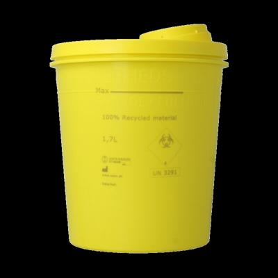 Uson Plast Naaldencontainer 1.7 liter geel gerecycled plastic 1 Stuks