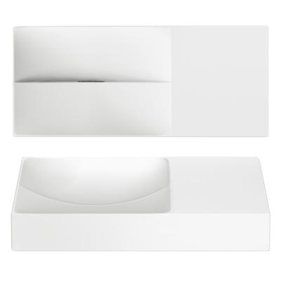 Clou Vale keramiek fontein 45x19x7cm voorbewerkt kraangat rechts Wit mat CL/03.02162.R