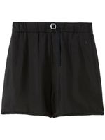 Jil Sander short à taille ceinturée - Noir - thumbnail