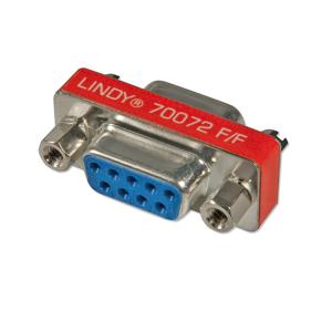 LINDY Adapter Serieel [1x D-sub bus 9-polig - 1x D-sub bus 9-polig] Rood