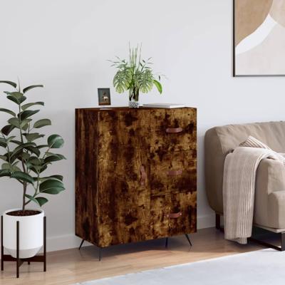 Dressoir 69,5x34x90 cm bewerkt hout gerookt eikenkleurig