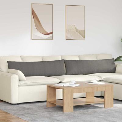 Sofa Kussens 2 pcs Lichtgrijs 145 x 40 cm Katoen Stof