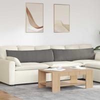 Sofa Kussens 2 pcs Lichtgrijs 145 x 40 cm Katoen Stof Sofa Kussens 2 pcs Lichtgrijs 145 x 40 cm Katoen Stof