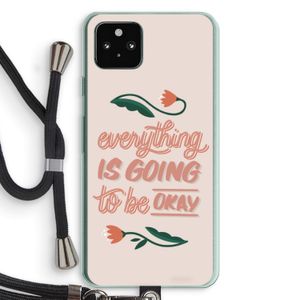 Optimistic flower girl: Pixel 5a 5G Transparant Hoesje met koord
