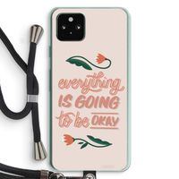 Optimistic flower girl: Pixel 5a 5G Transparant Hoesje met koord