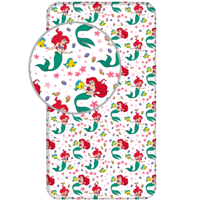 Disney De Kleine Zeemeermin Hoeslaken Ocean - 90 x 200 cm - Katoen