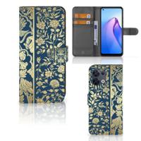 OPPO Reno8 Hoesje Beige Flowers