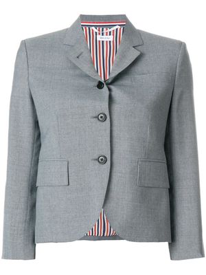 Thom Browne Classic Single Breasted Sport Coat In School Uniform Plain Weave - Gris
