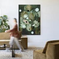 Urban Cotton Wandkleed 'Forest Flower' 110 x 145cm in Frame - black Urban Cotton Wandkleed 'Forest Flower' 110 x 145cm in Frame - black