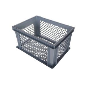 Lastpak Fietskrat - grijs - lichtgewicht - 40x30x22 cm - melkkrat
