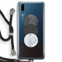 Marmeren cirkels: Huawei P20 Transparant Hoesje met koord