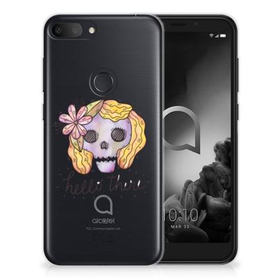 Silicone Back Case Alcatel 1S (2019) Boho Skull