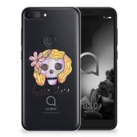 Silicone Back Case Alcatel 1S (2019) Boho Skull
