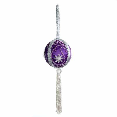 Hanger Ornament Traditioneel Bal Paars (25 cm)
