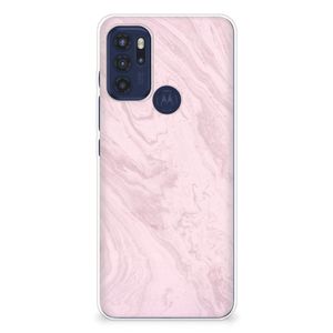 Motorola Moto G60s TPU Siliconen Hoesje Marble Pink - Origineel Cadeau Vriendin