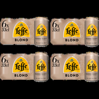 Leffe Blond Belgisch Abdijbier Blik 4 x 6 x 330ML bij Jumbo