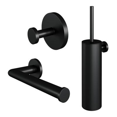 Toiletaccessoire Set Brauer Black 3-in-1 met PVD coating Mat Zwart Brauer
