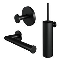Toiletaccessoire Set Brauer Black 3-in-1 met PVD coating Mat Zwart Brauer
