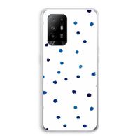 Blauwe stippen: Oppo A94 5G Transparant Hoesje
