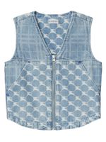 Burberry Kids gilet en jean à logo - Bleu